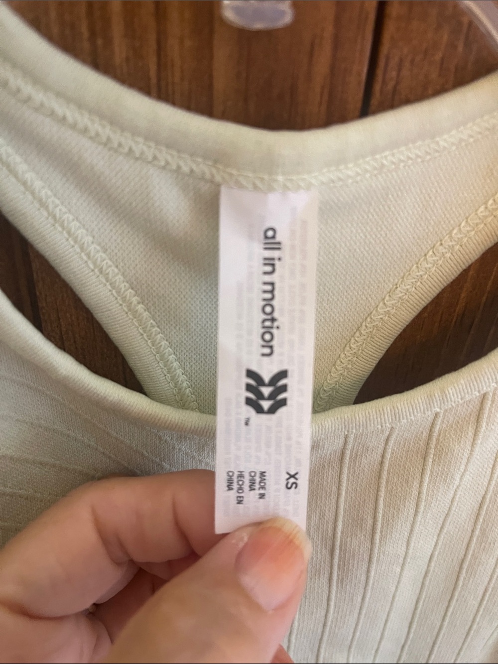 all in motion Light Sage Ribbed Racerback Tank - Picture 6 of 6